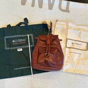 Old Trend Brown Leather Drawstring Backpack - Vintage-Inspired Women's Bag